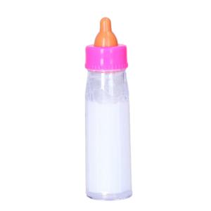 Happy People poppen melkflesje - 12,5 cm - kunststof - poppenaccessoires - speelgoed