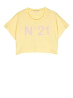 Nº21 Kids t-shirt crop à logo imprimé - Jaune - thumbnail