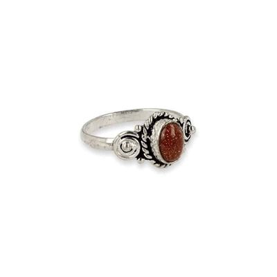Verzilverde Ring Goldfluss &apos;Wave&apos; (Maat 17,25)