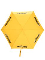 Moschino parapluie à logo imprimé - Jaune