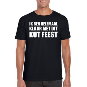 Ik ben helemaal klaar met dit kutfeest heren T-shirt zwart