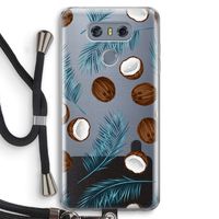 Kokosnoot roze: LG G6 Transparant Hoesje met koord