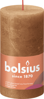Rustiek stompkaars 130/68 Spice Brown - Bolsius