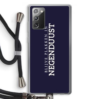 Blijve plakken in Negenduust: Samsung Galaxy Note 20 / Note 20 5G Transparant Hoesje met koord