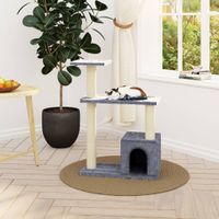 VidaXL Kattenkrabpaal met sisal krabpalen 70 cm lichtgrijs VidaXL Kattenkrabpaal met sisal krabpalen 70 cm lichtgrijs