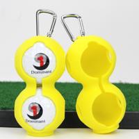 2 stks Golf siliconen dubbele bal beschermende Sleeve (geel)