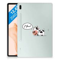 Samsung Galaxy Tab S7FE Tablet Back Cover Cow - thumbnail