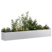 VidaXL Plantenbak 280x40x40 cm gegalvaniseerd staal