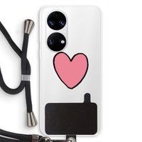 Hartje: Huawei P50 Transparant Hoesje met koord