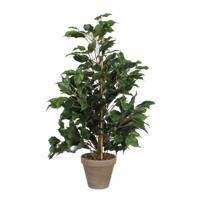 Kunstplant tropische Ficus - groen - 65 cm - binnen - kamerplant - nepplant