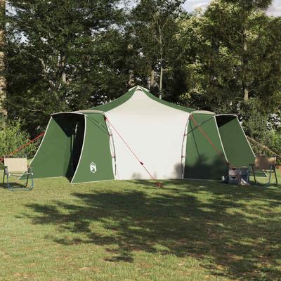 Tipi Tent met dak Groen en beige 492 x 492 x 275 cm Stof