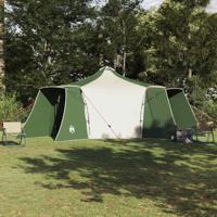 Tipi Tent met dak Groen en beige 492 x 492 x 275 cm Stof