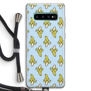 Bananas: Samsung Galaxy S10 Plus Transparant Hoesje met koord