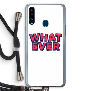 Whatever: Samsung Galaxy A20s Transparant Hoesje met koord