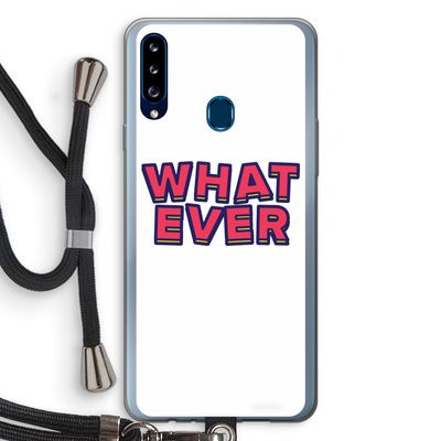 Whatever: Samsung Galaxy A20s Transparant Hoesje met koord