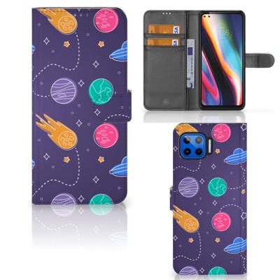 Motorola Moto G 5G Plus | Wallet Case | met Pasjes | Space