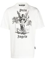 Palm Angels t-shirt University à logo imprimé - Blanc