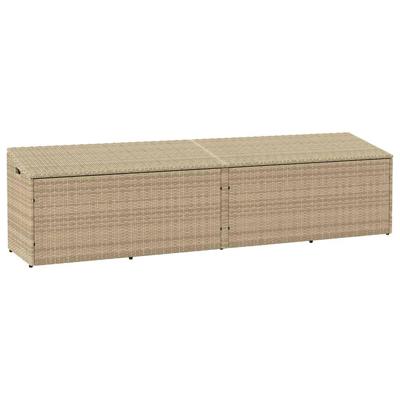 Tuinbox 220x50x58 cm poly rattan beige