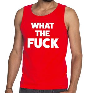 What the Fuck tekst tanktop / mouwloos shirt rood