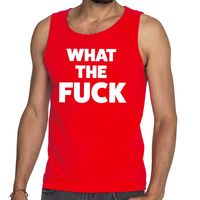 What the Fuck tekst tanktop / mouwloos shirt rood