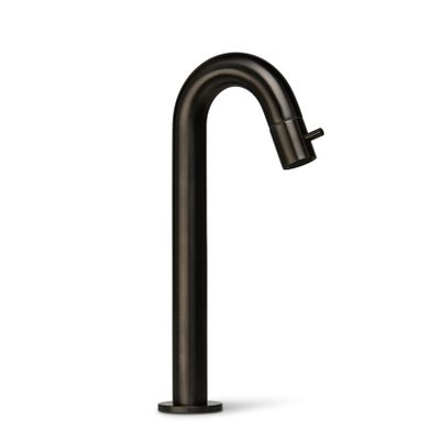 Fonteinkraan Blue Label Viby | Opbouw | Koudwater kraan | Hoog model | Rond | Gunmetal PVD