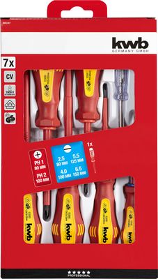 kwb 665307 handschroevendraaier Set Rechte schroevendraaier