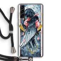 Golden Raven: Samsung Galaxy S21 Plus Transparant Hoesje met koord
