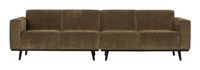 BePureHome Bank 'Statement' 4-zits, Rib, kleur Rock