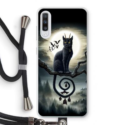 Moonlight Companions: Samsung Galaxy A70 Transparant Hoesje met koord