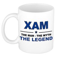 Naam cadeau mok/ beker Xam The man, The myth the legend 300 ml   -