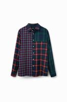 Oversized geruit shirt - GREEN - S