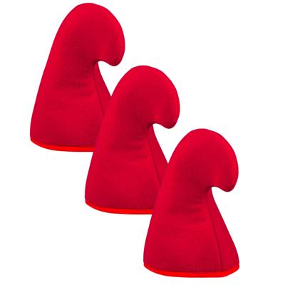 Boland kabouter muts - 3x - rood - puntmuts - volwassenen - hoed - verkleden - carnaval