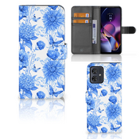 Hoesje voor Motorola Moto G54 Flowers Blue - thumbnail