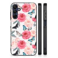 Samsung Galaxy A15 Bloemen Hoesje Butterfly Roses - thumbnail