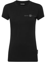 Plein Sport t-shirt en coton à patch logo - Noir