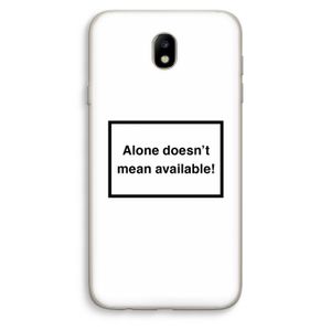 Alone: Samsung Galaxy J7 (2017) Transparant Hoesje