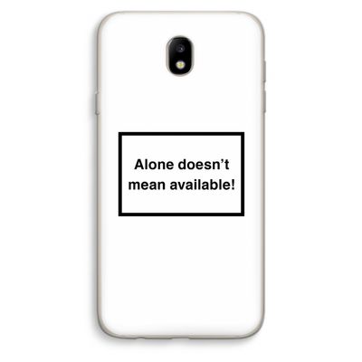 Alone: Samsung Galaxy J7 (2017) Transparant Hoesje