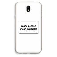 Alone: Samsung Galaxy J7 (2017) Transparant Hoesje