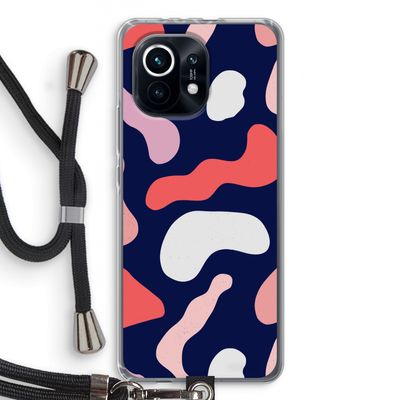 Memphis Shapes Pink: Xiaomi Mi 11 Transparant Hoesje met koord