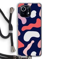 Memphis Shapes Pink: Xiaomi Mi 11 Transparant Hoesje met koord