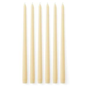 Audo Copenhagen Spire Smooth Tapered kaarsen H38 set van 6 Ivory