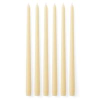 Audo Copenhagen Spire Smooth Tapered kaarsen H38 set van 6 Ivory