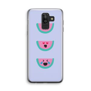 Smiley watermeloen: Samsung Galaxy J8 (2018) Transparant Hoesje