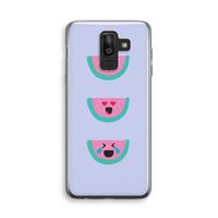 Smiley watermeloen: Samsung Galaxy J8 (2018) Transparant Hoesje