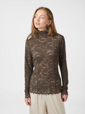 Neo Noir Liza Laceflower Blouse | Brown