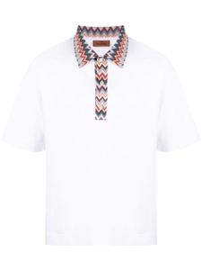 Missoni polo à chevrons - Blanc