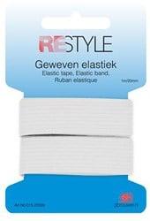 Restyle Geweven Elastiek 20 mm x 1 meter 009 Wit