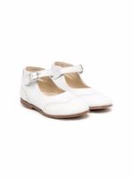 Gallucci Kids ballerines en cuir à détails de perforations - Blanc