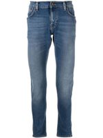Nudie Jeans jean droit à patch logo - Bleu