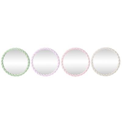 Wandspiegel Home ESPRIT Wit Groen Roze Lila 44 x 3 x 44 cm (4 Stuks)